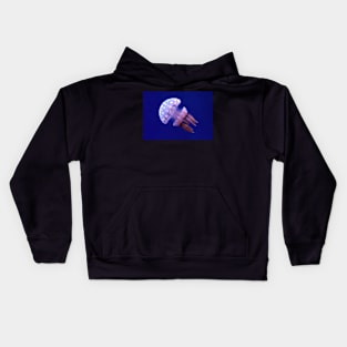 Floating Jelly Fish on Blue Kids Hoodie